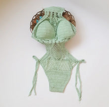 Load image into Gallery viewer, Sexy Crochet One Piece Bikini Crochet Halter Swimsuits
