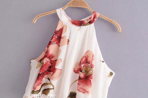 Flower Sleeveless Beach Rompers