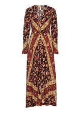 Load image into Gallery viewer, Summer Print Long Sleeve Bohemia Beach Maxi Long Dress
