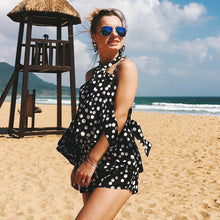 Load image into Gallery viewer, Sexy Bohemia Vacacion Halterneck Polka Dot Backless Jumpsuit
