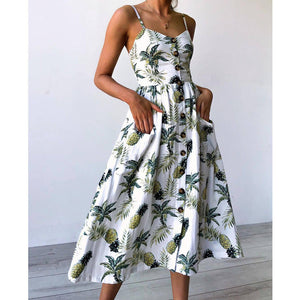 Summer Bohemian Print and Women's Medium-length Lug Skirt