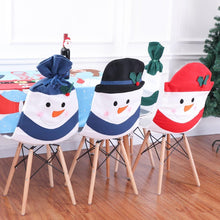 Load image into Gallery viewer, Holiday Snowman Dining Chair Slipcovers Christmas Decorations
