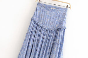 Print High Waist Boho Beach Skirt