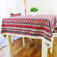 Load image into Gallery viewer, Bohemian cotton and linen tablecloth tea table cloth American decorative cover cloth
