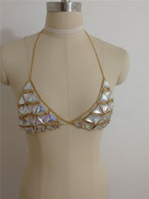 Load image into Gallery viewer, Openwork Gemstone Triangle Bikini Skirt
