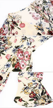 Load image into Gallery viewer, Floral Print V Neck Long Sleeve High Waist Rompers
