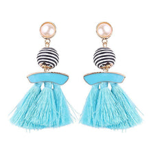 Load image into Gallery viewer, New arrival selectable silk tassel metal beads cap charm for bohemia style Xmas party
