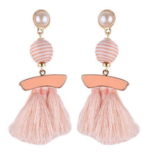 Load image into Gallery viewer, New arrival selectable silk tassel metal beads cap charm for bohemia style Xmas party
