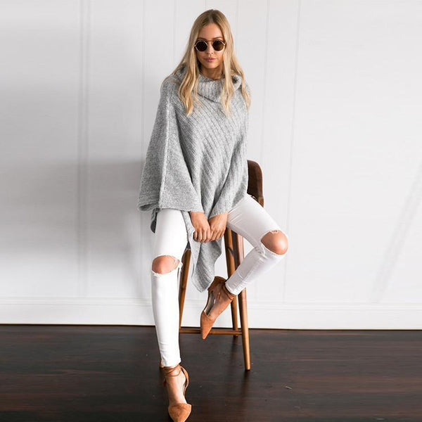 Autumn Winter Knit Irregular Sweater