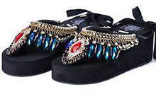 Load image into Gallery viewer, Bohemian Slipper Jewelry Vintage National Clip Toe Shoes
