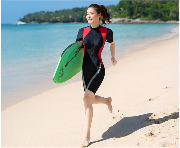 Beach surfing diving swimsuit women's one-piece swimsuit competition sports swimsuit