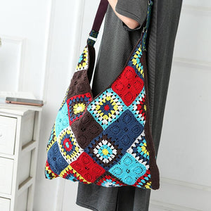 Hand Crocheted Bohemian Seaside Holiday Messenger Bag