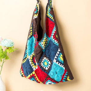 Hand Crocheted Bohemian Seaside Holiday Messenger Bag