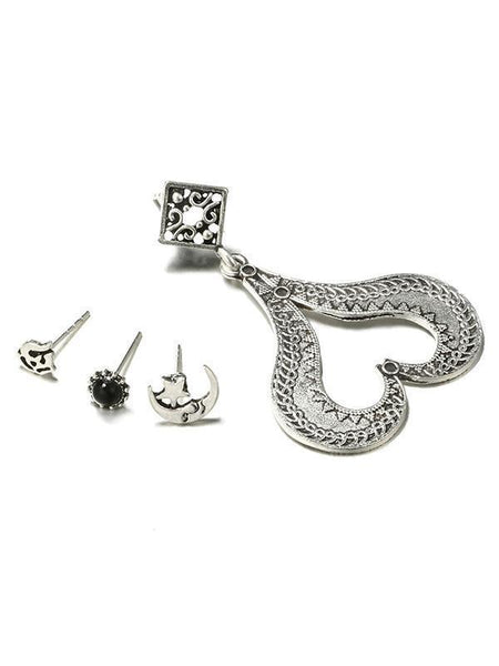 4PCS Multi Shape Alloy Earring Accessories