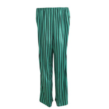 Load image into Gallery viewer, Green Off Shoulder Stripe Wide Leg Pants Jumpsuit
