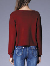 Load image into Gallery viewer, Brief Solid Color Drawstring Women Knited Sweaters
