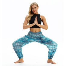 Load image into Gallery viewer, Belly dance sports loose wide-legged pants travel yoga pants casual lantern pants.
