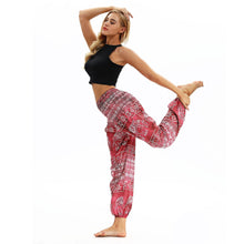 Load image into Gallery viewer, Belly dance sports loose wide-legged pants travel yoga pants casual lantern pants.
