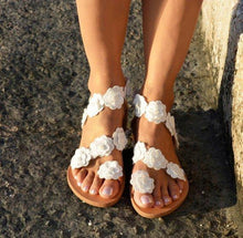 Load image into Gallery viewer, Summer Rome Beach Flat Bottom Sandals Shoes

