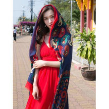 Load image into Gallery viewer, Oversized Spring And Summer Women Solid Color National Wind Sunscreen Silk Scarf Long Paragraph Shawl Beach Towel
