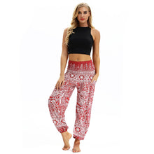 Load image into Gallery viewer, Printed belly dance pants women loose casual yoga pants
