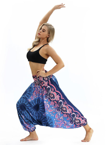 Printed high waist fitness yoga pants women-1