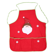 Load image into Gallery viewer, Holiday Santa Snowman Kitchen Cooking Red Christmas Apron

