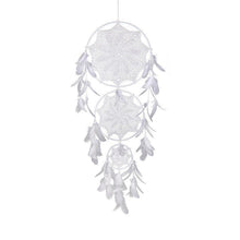 Load image into Gallery viewer, Handmade White Feather Boho Dream Catchers Wall Hanging Ornament
