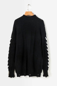 Winter Strap Loose Knit Hollow Sweater