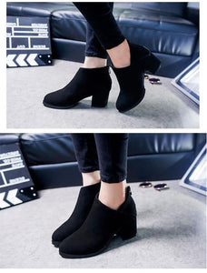 Women s Scrub Thick With Pointed Toe Boots
