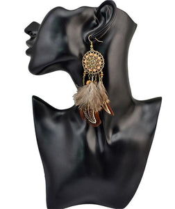 Bohemia Feather Tassels Earrings Accessories