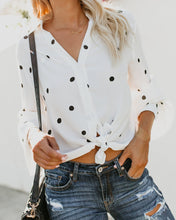 Load image into Gallery viewer, Polka Dot Puff Sleeve Tops Shirt Blouse
