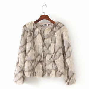 Autumn Winter New Short Imitation Fox Fur Coat