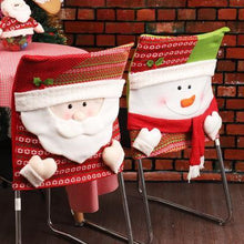 Load image into Gallery viewer, Snowman Santa Claus Home Christmas Chair Decoration
