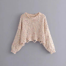 Load image into Gallery viewer, Autumn And Winter New Color Broken Irregular Loose Bat Sleeve Jumper
