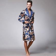 Load image into Gallery viewer, Silk summer men's nightgown bathrobe
