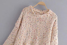 Load image into Gallery viewer, Autumn And Winter New Color Broken Irregular Loose Bat Sleeve Jumper
