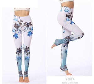 Stylish Yoga Clothes Printed Yoga Pants Women's Tight High Waist Hip Lifting and Foot Stepping Pants Sports Fitness Pants