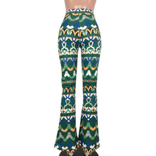 Load image into Gallery viewer, Yt3073 Fashionable Floral Print Green Leisure Pants Women&#39;s Printed Micro Trumpet Trousers
