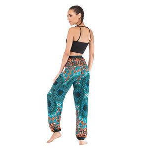 Fashion Thai Casual Yoga Pants Knickers Yoga Suit Women Cotton 52 Loose Floral Pants