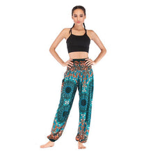 Load image into Gallery viewer, Fashion Thai Casual Yoga Pants Knickers Yoga Suit Women Cotton 52 Loose Floral Pants
