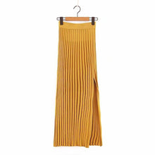 Load image into Gallery viewer, Knit High Waist Split Maxi Skirt
