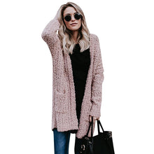 Load image into Gallery viewer, Solid Color Long Sleeve Open Front Chunky Cardigan Sweater
