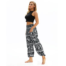 Load image into Gallery viewer, Square Elephant Pattern Digital Printing Yoga Pants Loose Women&#39;s Sports Lantern Pants Belly Dance Casual Yoga Pants 3
