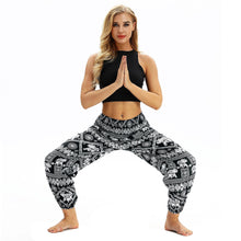 Load image into Gallery viewer, Square Elephant Pattern Digital Printing Yoga Pants Loose Women&#39;s Sports Lantern Pants Belly Dance Casual Yoga Pants 3
