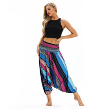 Load image into Gallery viewer, Cross-border New Digital Print Women&#39;s Fitness Yoga Pants Leisure Loose European and American Lantern Pants Women&#39;s Fashion Wholesale.
