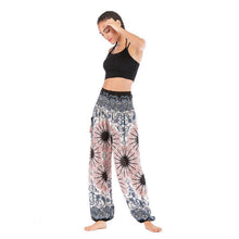 Load image into Gallery viewer, Fashion Thai Casual Yoga Pants Knickers Yoga Suit Women Cotton 52 Loose Floral Pants
