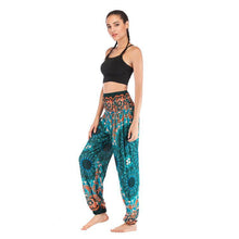 Load image into Gallery viewer, Fashion Thai Casual Yoga Pants Knickers Yoga Suit Women Cotton 52 Loose Floral Pants
