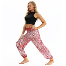 Load image into Gallery viewer, Totem print Women&#39;s Casual Light Lantern Dance Pants Popular In Autumn Yoga Loose Pants
