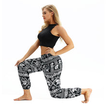 Load image into Gallery viewer, Square Elephant Pattern Digital Printing Yoga Pants Loose Women&#39;s Sports Lantern Pants Belly Dance Casual Yoga Pants 3
